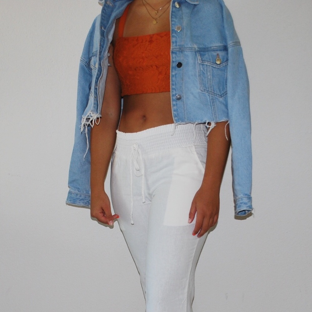 Love Culture White Linen Pants